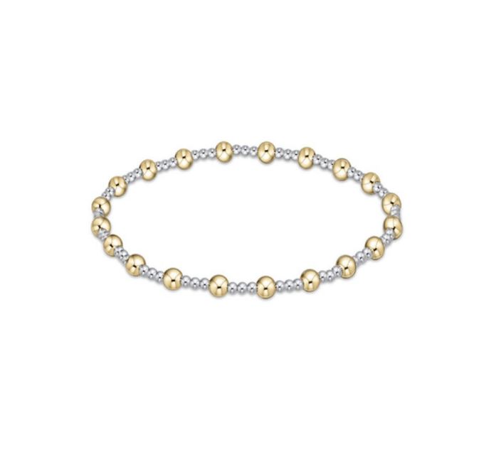 Enewton - Classic Sincerity Pattern 4mm Bead Bracelet - Mixed Metal - Findlay Rowe Designs
