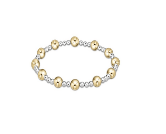 Enewton - Classic Sincerity Pattern 6mm Bead Bracelet - Mixed  Metal - Findlay Rowe Designs