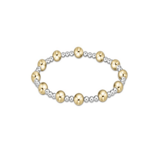 Enewton - Classic Sincerity Pattern 6mm Bead Bracelet - Mixed Metal - Findlay Rowe Designs