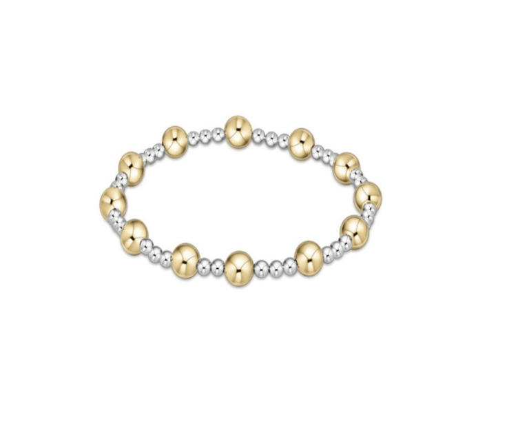 Enewton - Classic Sincerity Pattern 6mm Bead Bracelet - Mixed  Metal - Findlay Rowe Designs
