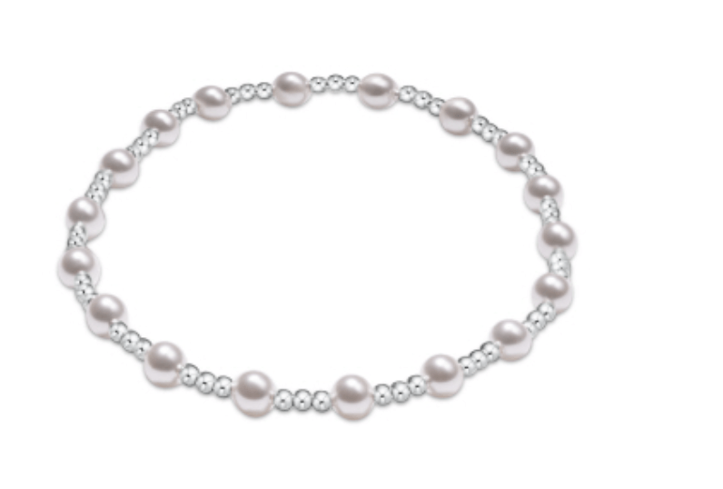 Enewton - Classic Sincerity Pattern Sterling 4mm Bead Bracelet - Pearl - Findlay Rowe Designs