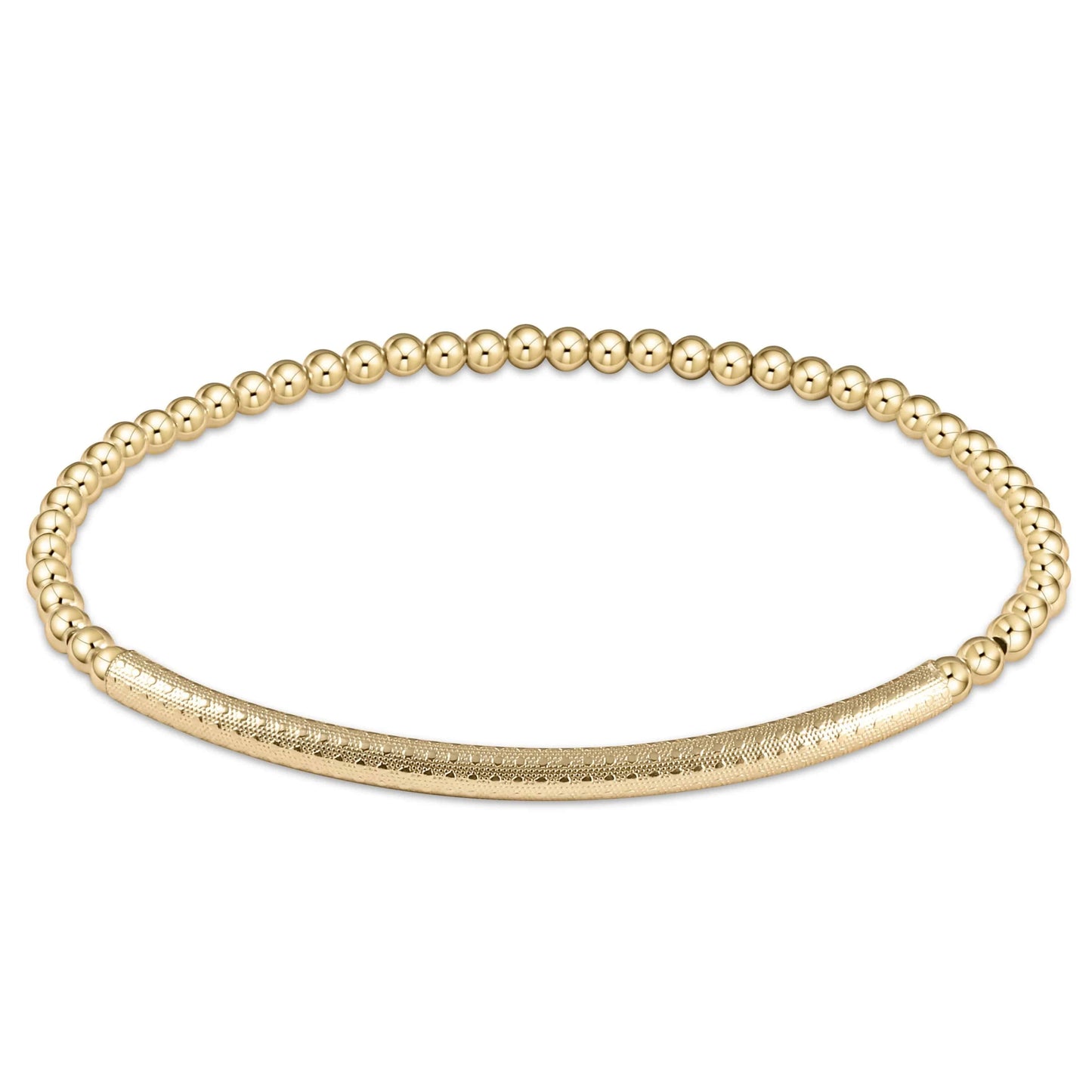 Enewton Extends - bliss bar textured 3mm bead bracelet - gold - Findlay Rowe Designs