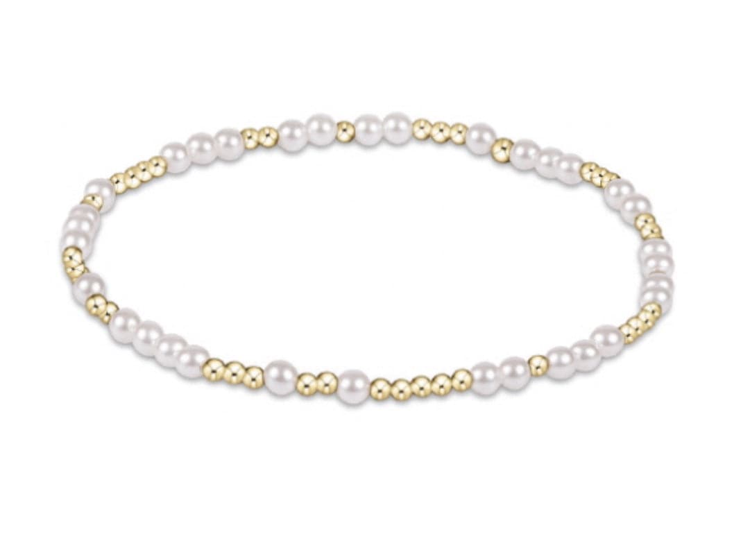 Enewton Extends - Hope Unwritten 3mm Bead Bracelet - Pearl - Findlay Rowe Designs