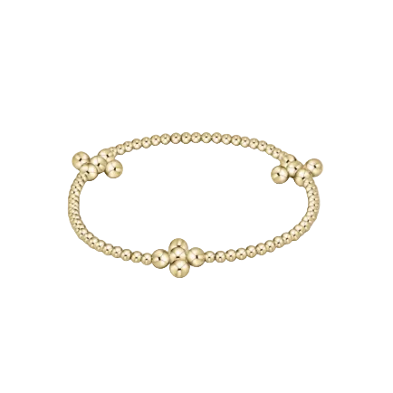 Enewton - Signature Cross Gold Pattern 2.5mm Bead Bracelet - Classic Beaded Signature Cross Gold - 4mm Bead Gold - Findlay Rowe Designs