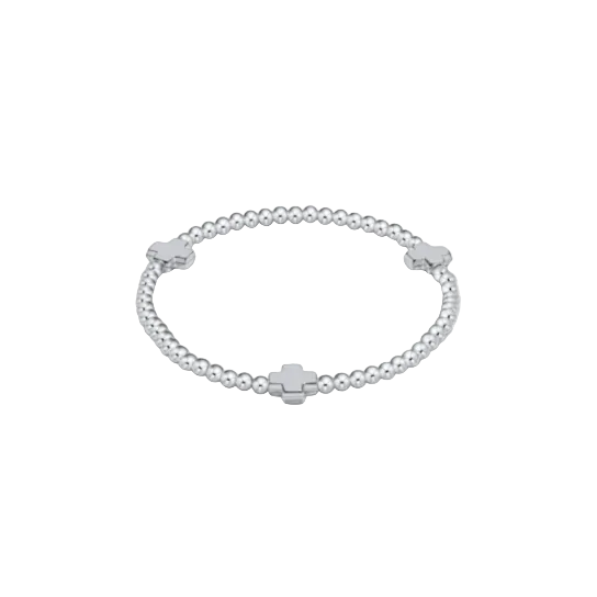 Enewton - Signature Cross Sterling Pattern 3mm Bead Bracelet - Sterling - Findlay Rowe Designs