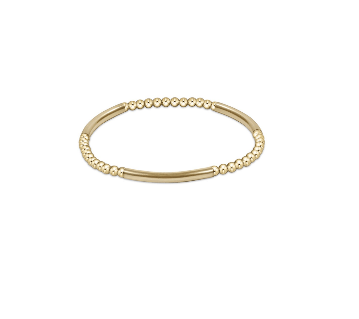 Enewton - Bliss Bar Gold Pattern 3.0mm Bead Bracelet - Gold - Findlay Rowe Designs