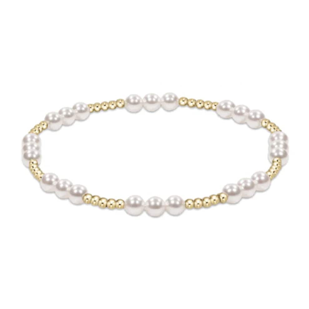 Enewton - classic Joy Pattern 4mm Bead Bracelet - Pearl - Findlay Rowe Designs