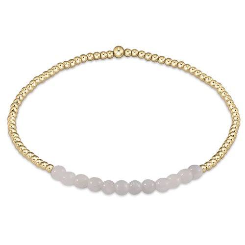 Enewton - gold bliss 2mm bead bracelet - Moonstone - Findlay Rowe Designs