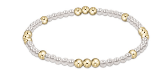 Enewton - Worthy Pattern 3mm Bead Bracelet - Pearl - Findlay Rowe Designs