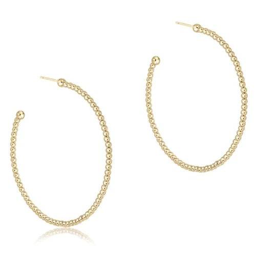 Enewton - Beaded Classic Post Hoop - 1.25 2mm gold - Findlay Rowe Designs