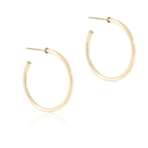 Enewton - large round gold post hoop - 2mm - Findlay Rowe Designs