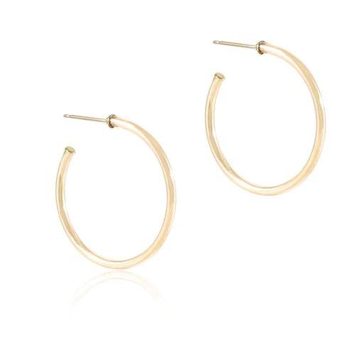 enewton - large round gold post hoop - 2mm - Findlay Rowe Designs