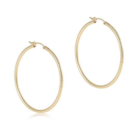 Enewton - round gold hoop - textured - 2" - Findlay Rowe Designs