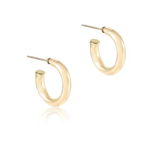 enewton - small round gold post hoop - 4mm - Findlay Rowe Designs