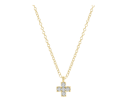 Enewton - 14kt Gold and Diamond Signature Cross Necklace - Findlay Rowe Designs