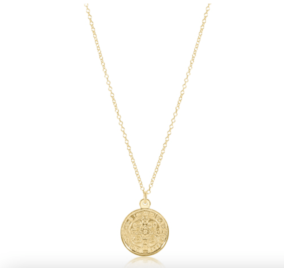 Enewton - 16in Necklace Gold - Blessing Gold Disc - Findlay Rowe Designs