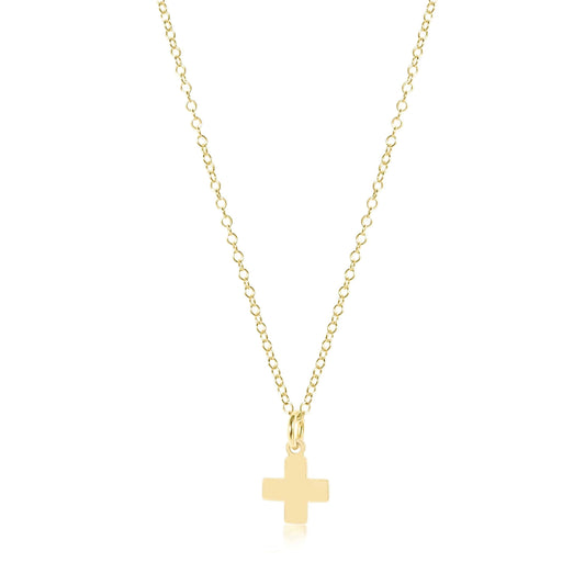 ENEWTON - 16" necklace gold - signature cross gold charm - Findlay Rowe Designs