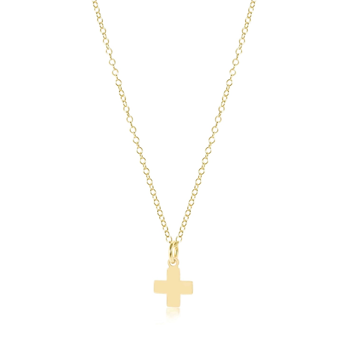 ENEWTON - 16" necklace gold - signature cross gold charm - Findlay Rowe Designs