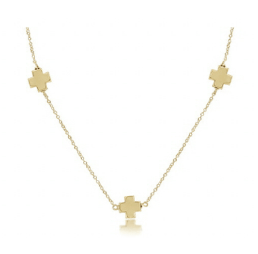 Enewton - choker simplicity chain gold - signature cross gold