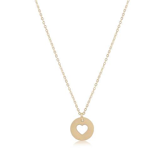Enewton - 16in Necklace Gold - Love Gold Disc - Findlay Rowe Designs