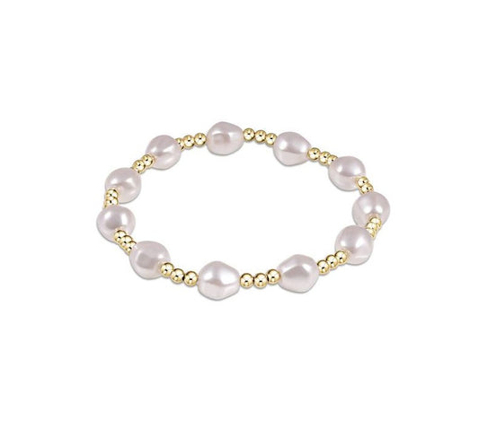 Enewton - Admire Gold 3mm Bead Bracelet - Pearl - Findlay Rowe Designs