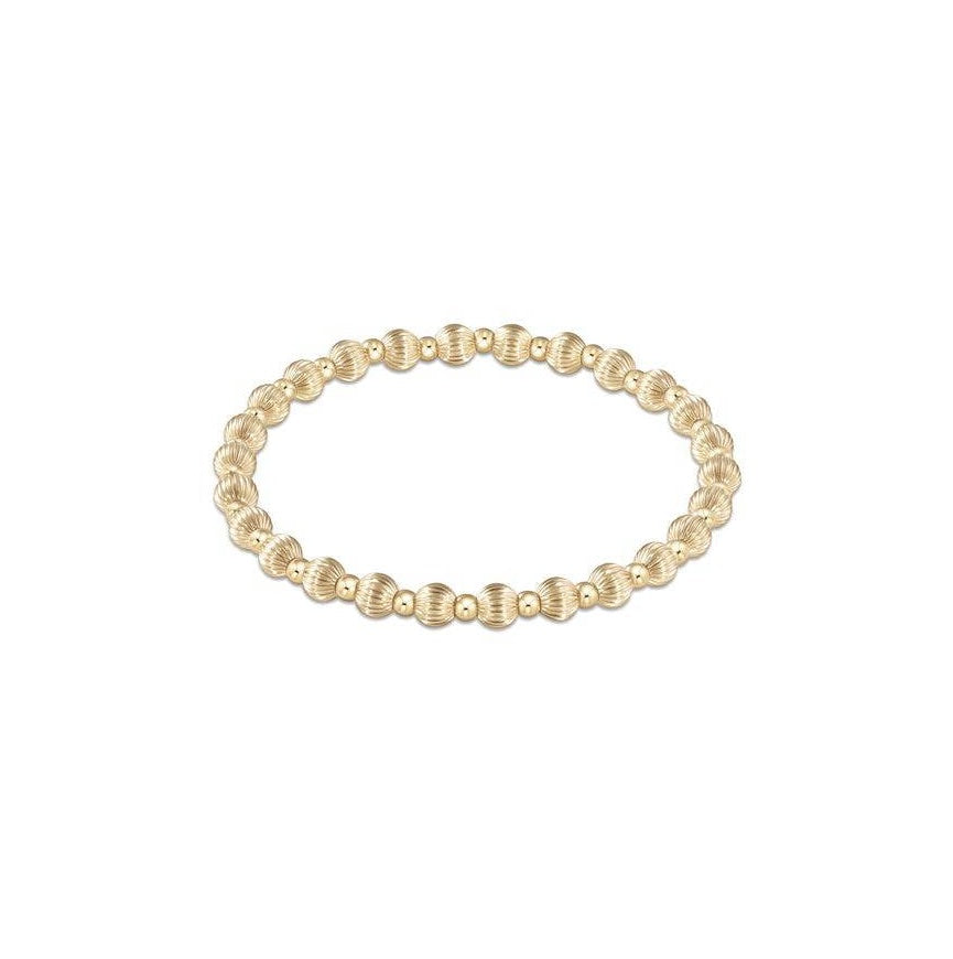 Enewton - Dignity Grateful Pattern 5mm Bead Bracelet - Gold - Findlay Rowe Designs