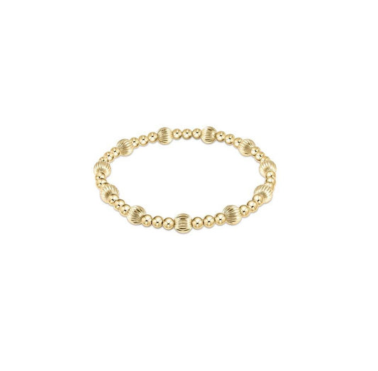 Enewton - Dignity Sincerity Pattern 6mm Bead Bracelet - gold - Findlay Rowe Designs