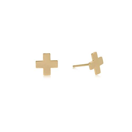 Enewton - Signature Cross Stud Earring - Gold - Findlay Rowe Designs
