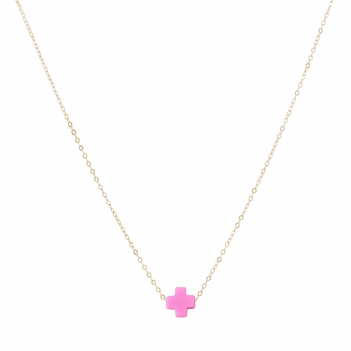 enewton - necklace - Signature Cross necklace - Hot Pink - Findlay Rowe Designs