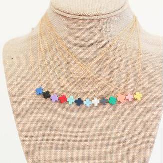 Enewton - Necklace Gold - signature cross - Red - Findlay Rowe Designs