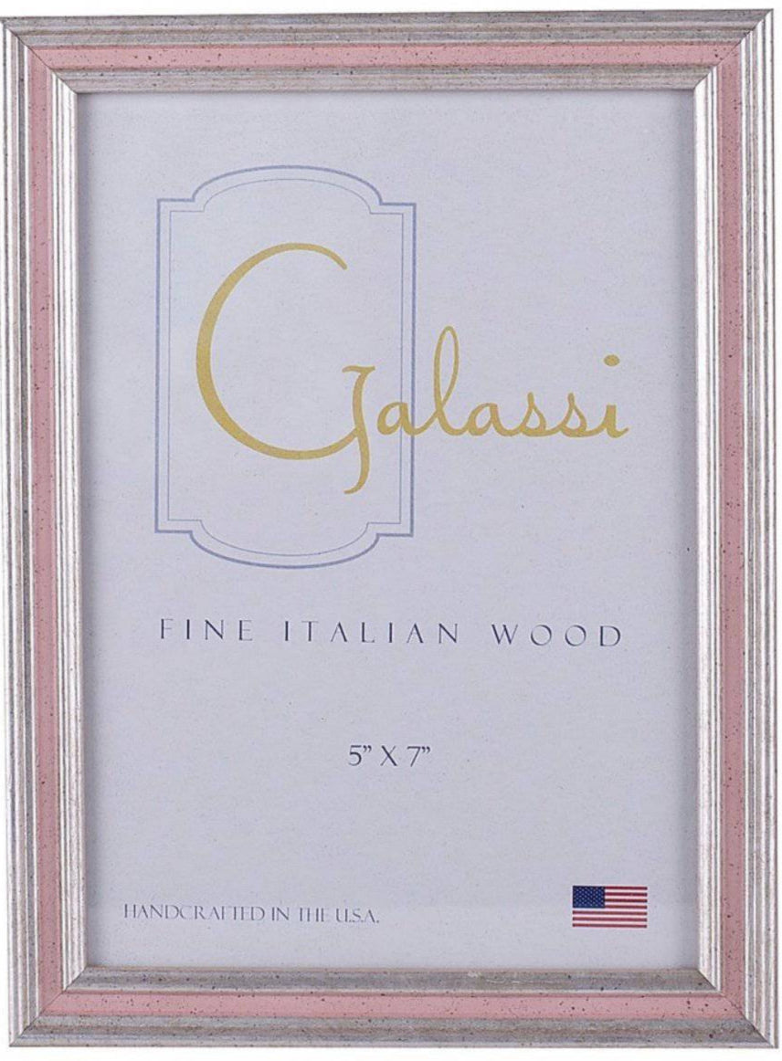 Galassi Frame - Silver with Pink Channel - 5X7 - Findlay Rowe Designs