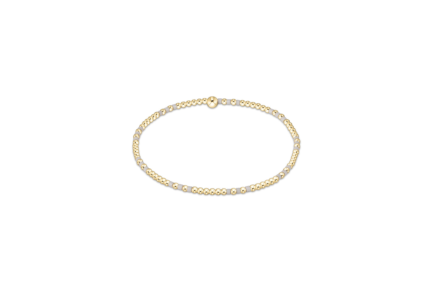 Enewton - Gameday Hope Joy Pattern 2mm Bead Bracelet - White - Findlay Rowe Designs