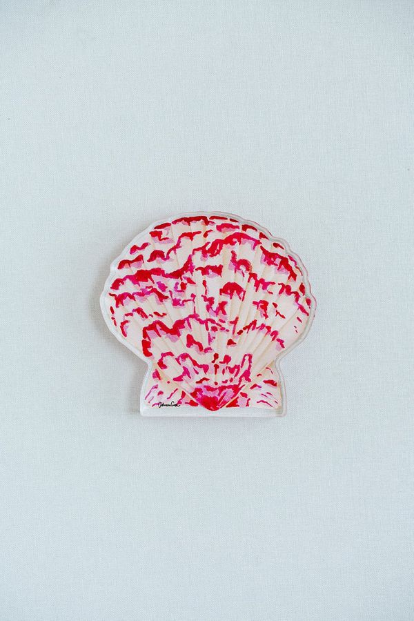 Catherine Cartie - Acrylic Art Block - Calico Scallop - Large - Findlay Rowe Designs