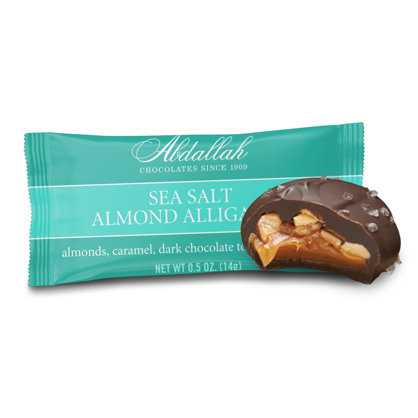 Abdallah Candies - Sea Salt Almond Alligator Singles