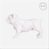 Percy Pug Dog White Quartz Sand Sculpture - 9in - Findlay Rowe Designs