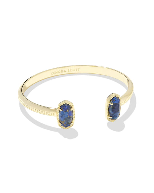 Kendra Scott - Bracelet - Elton Cuff - Gold Bronze Veined Blue Lapis - Findlay Rowe Designs