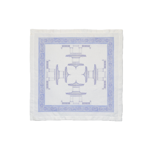 Ramsay Gourd Home - Cloth Napkins - Pagoda Indigo - Findlay Rowe Designs