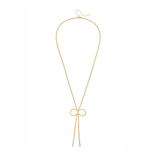 Canvas - Necklace - Joleen Bow Chain - Shiny Gold - Findlay Rowe Designs