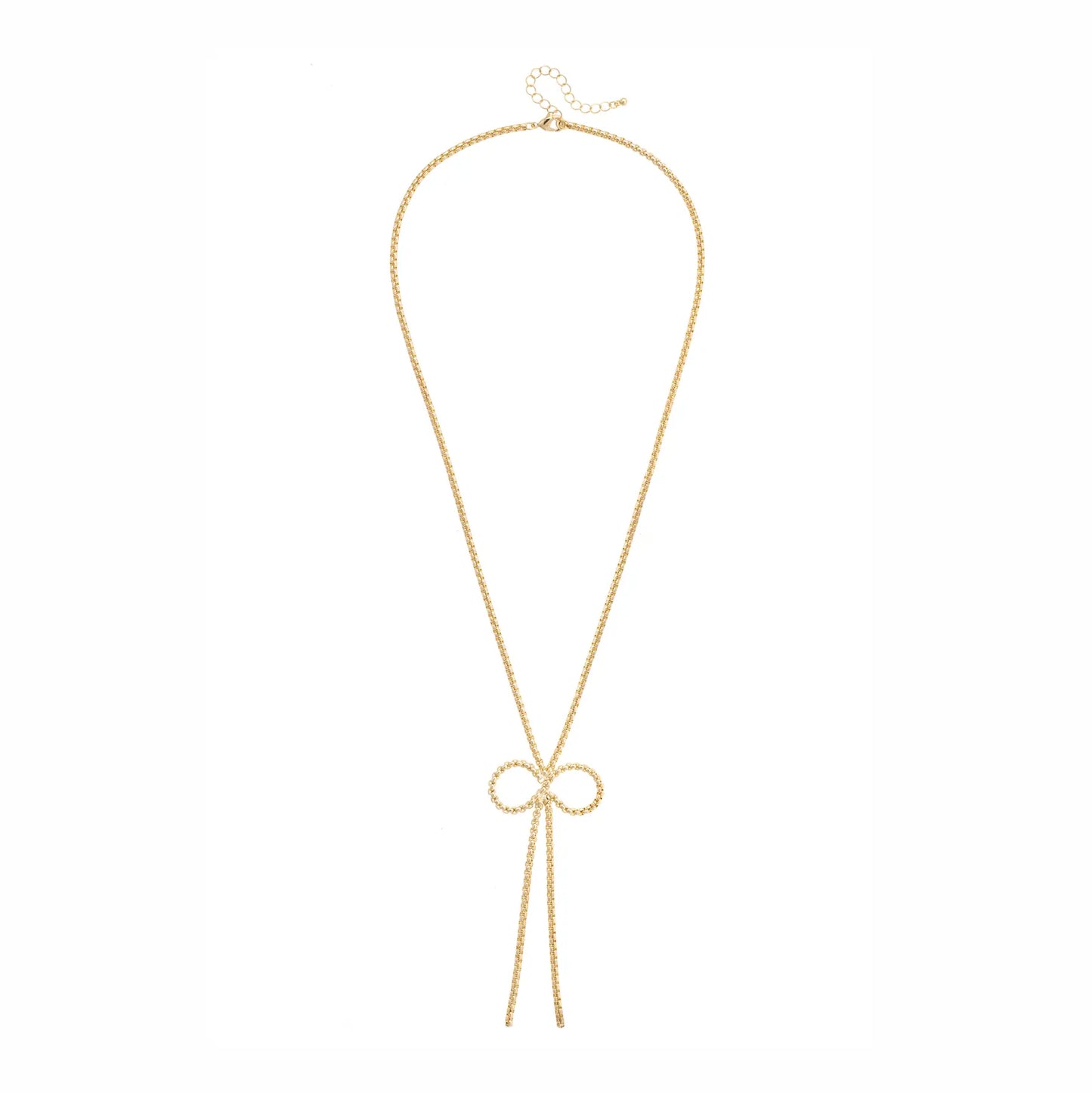 Canvas - Necklace - Joleen Bow Chain - Shiny Gold - Findlay Rowe Designs