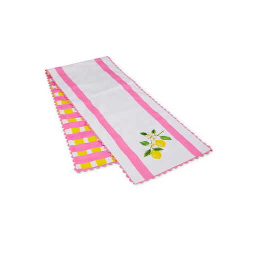 Raz Imports - Cloth Table Runner - Citrus Weave Reversible - 72" - Findlay Rowe Designs