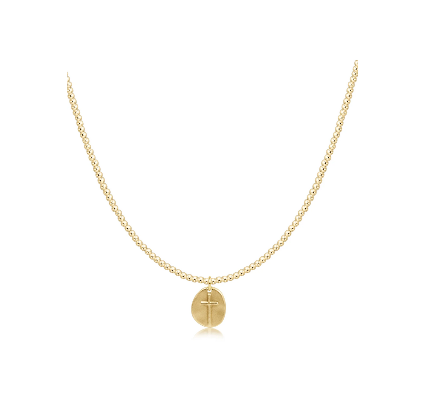 Enewton - Choker Classic Gold 2mm Bead - Inspire Small Gold Charm - 17in