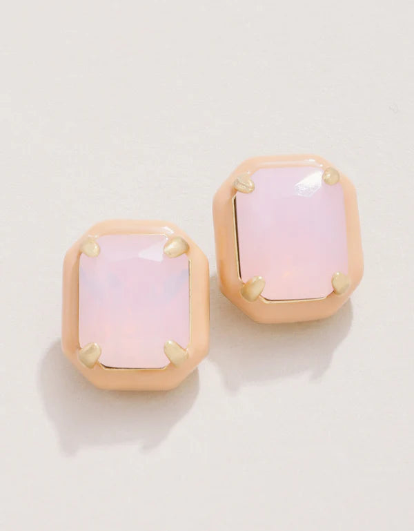 Spartina - Earrings - Clara Window Stud - Rose Opal - Findlay Rowe Designs