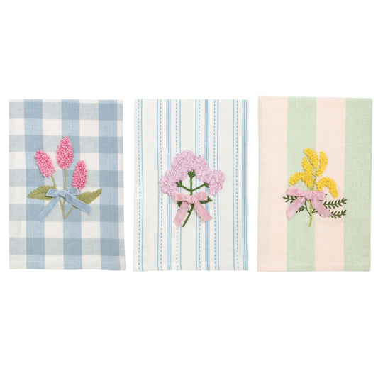 Mud Pie - Towel - Embroidered Flower - Findlay Rowe Designs