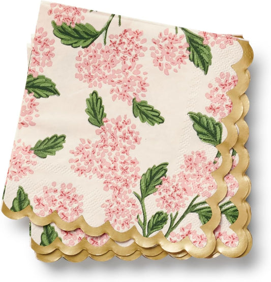 Rifle Paper Co - Cocktail Napkins - Pink Hydrangea - Findlay Rowe Designs