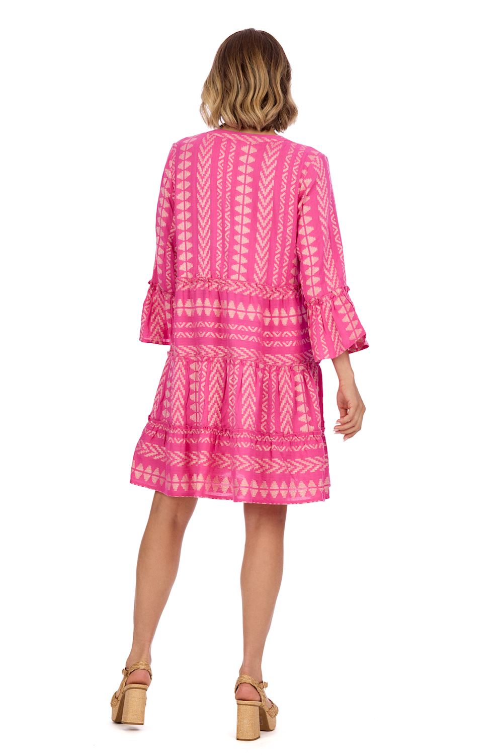 Mud Pie - Dress - Pink Jacquard - Findlay Rowe Designs