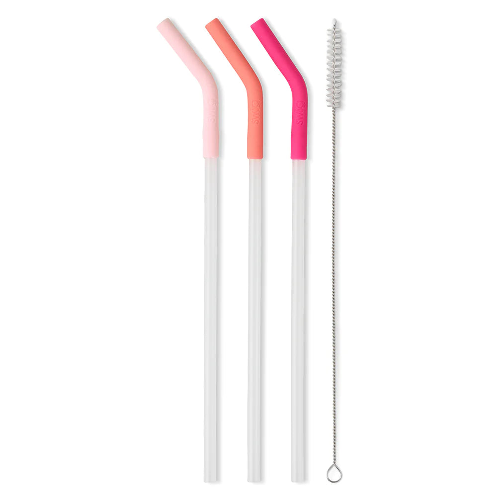 Swig - Reusable Straw Set (Mega Mugs) - Blush Coral Hot Pink - Findlay Rowe Designs