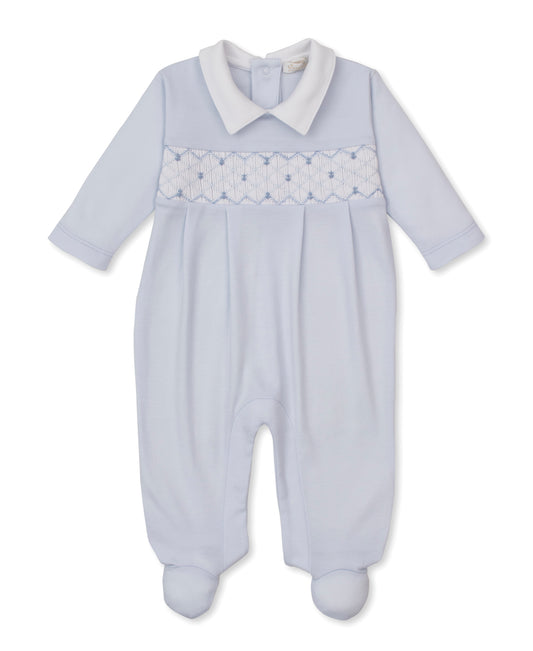 Kissy Kissy - Footie Smocked Anchors - Light Blue - Findlay Rowe Designs