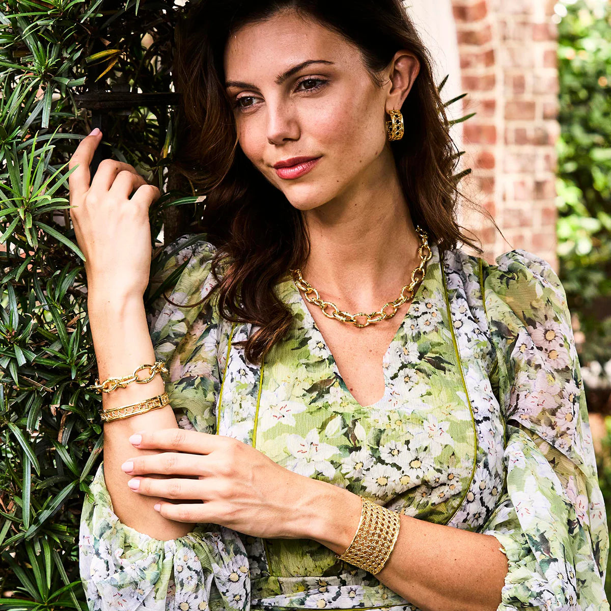 Capucine de Wulf - Bracelet - Veranda Caning Hinged Bangle - Gold - Sm Med - Findlay Rowe Designs