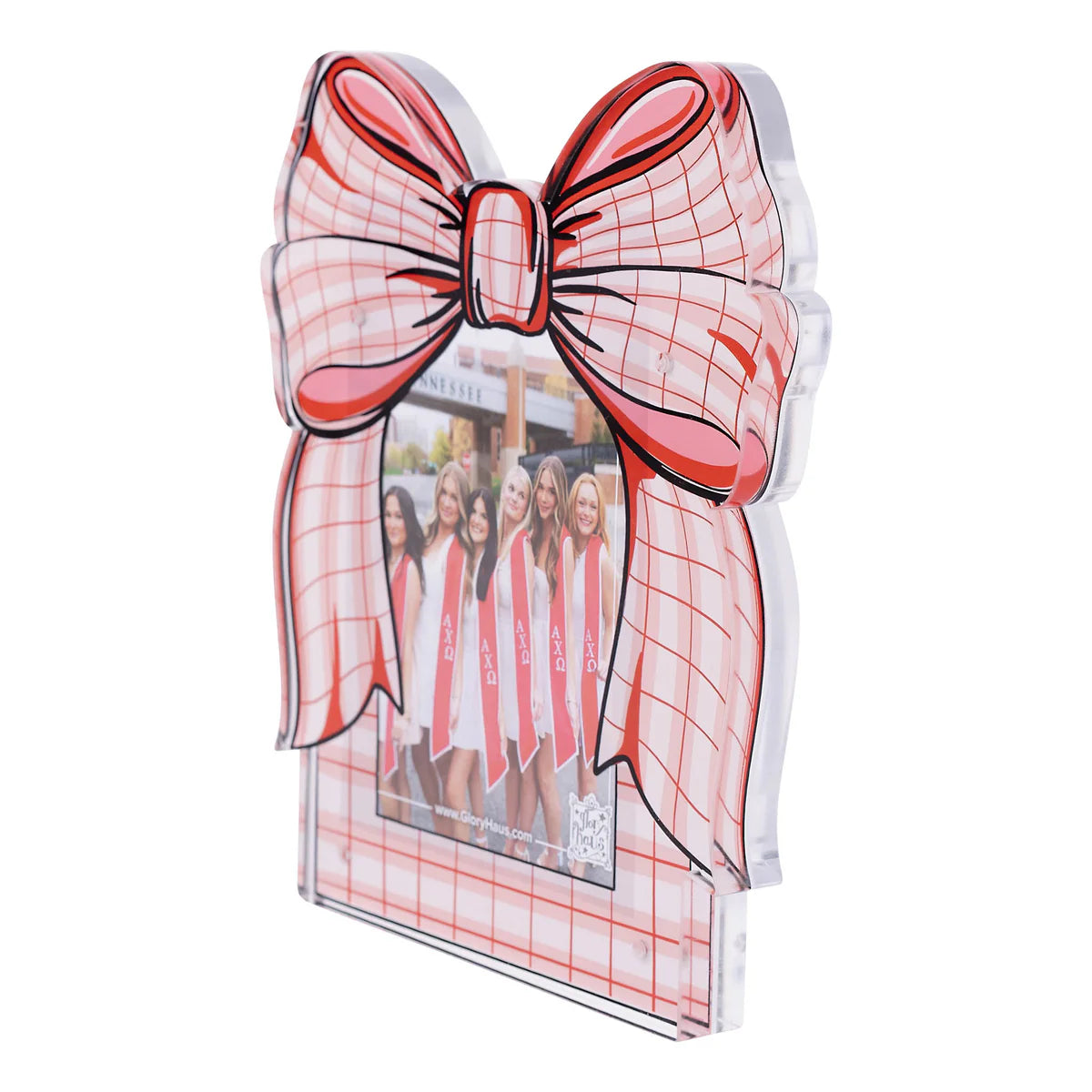 Glory Haus - Frame- 4x6 Acrylic Bow - Red Pink - Findlay Rowe Designs