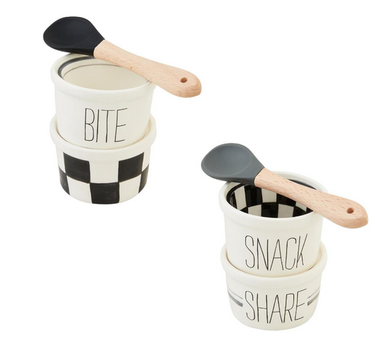 Mud Pie - Tidbit Sets - Checkered - Findlay Rowe Designs